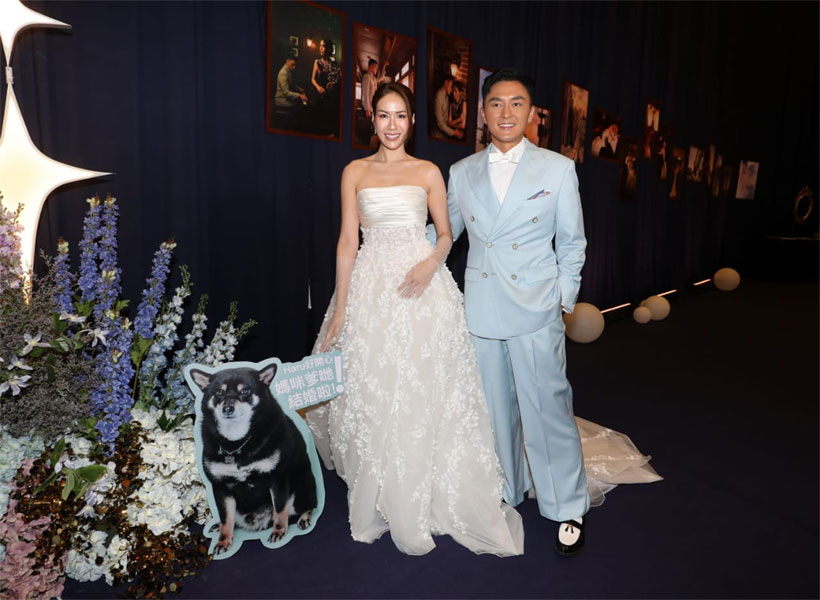 Lisa Ch'ng and Mat Yeung at their wedding banquet at JW Marriott Kuala Lumpur