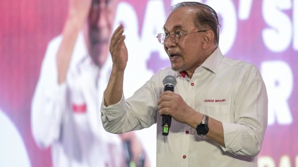 PM and PH chairman Anwar Ibrahim at a campaign rally in Seremban on Jul 29 — days before PH lost the state it had governed for eight years.