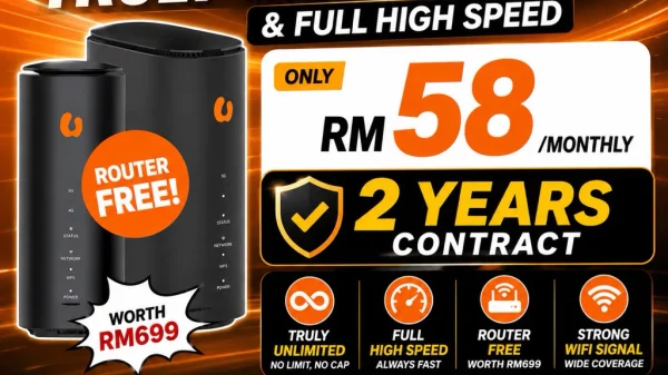 U Home 5G Borneo RM58 | Unlimited WiFi | Free Router | Sabah Sarawak Labuan | 2 Years